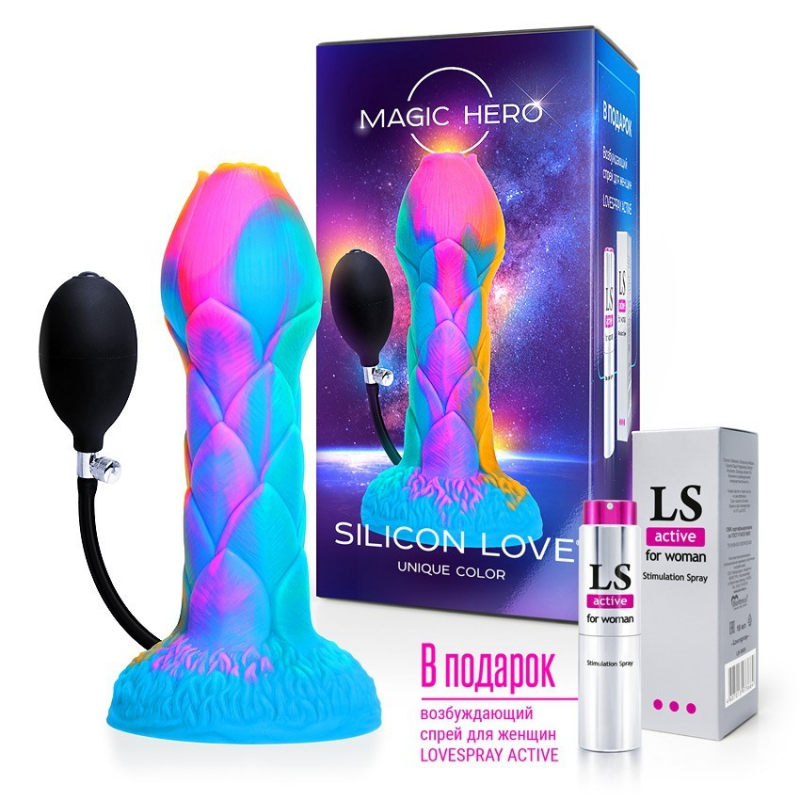 Фаллоимитатор с семяизвержением "Magic Hero Unique" роза + подарок 